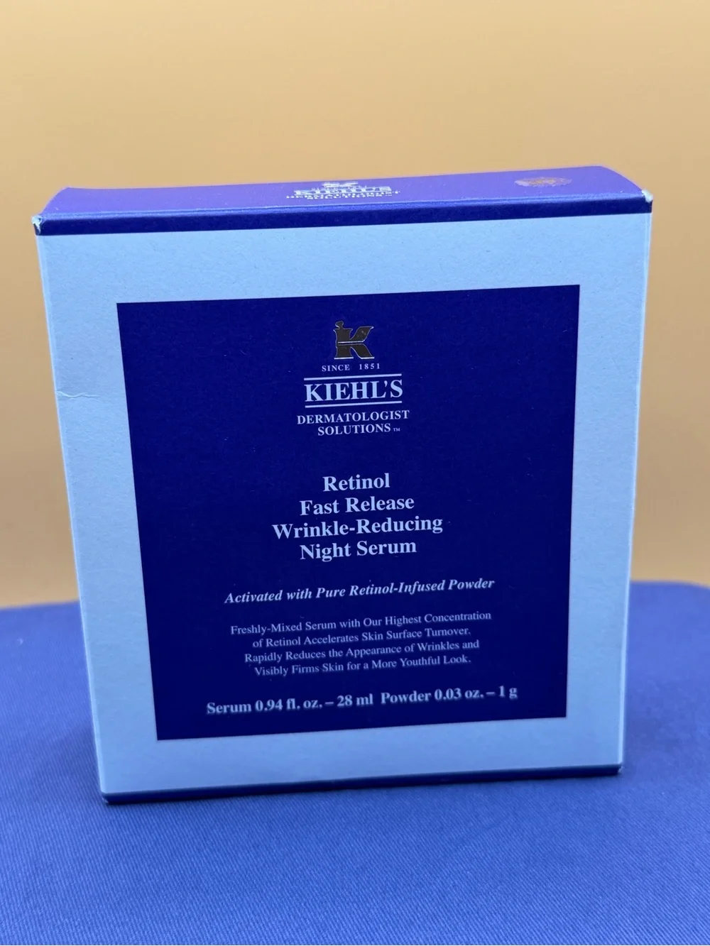 Kiehl's Retinol Fast Release Wrinkle-Reducing Night Serum set .98 oz NIB
